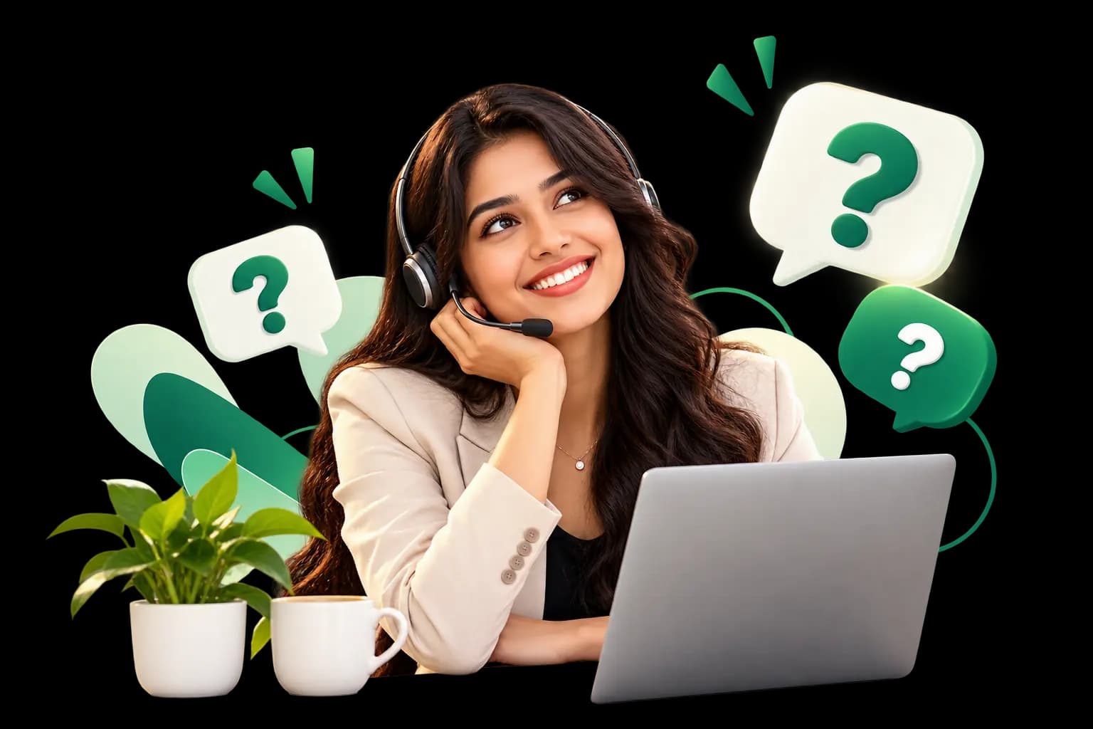 Friendly Customer Support Assistant illustration